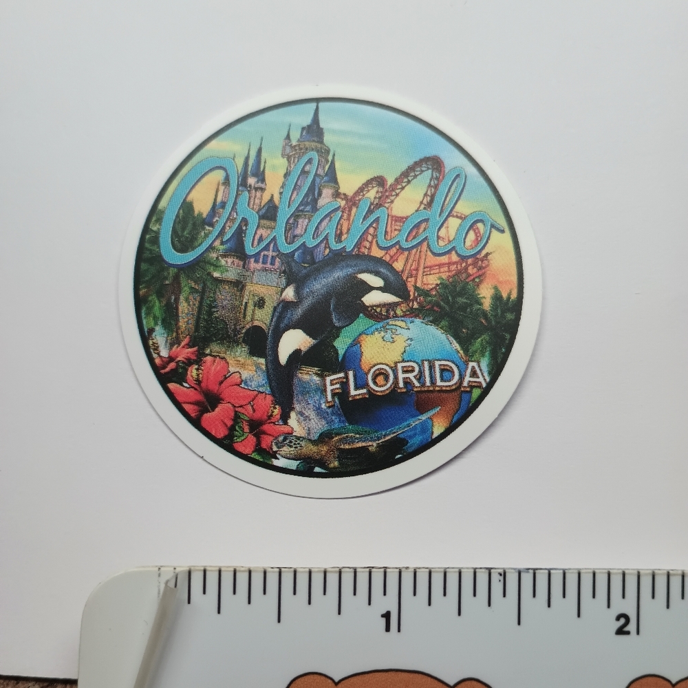 10/$10 Florida Orlando Ocean Beach Coastal Palm Tree Bottle Laptop Decal Sticker